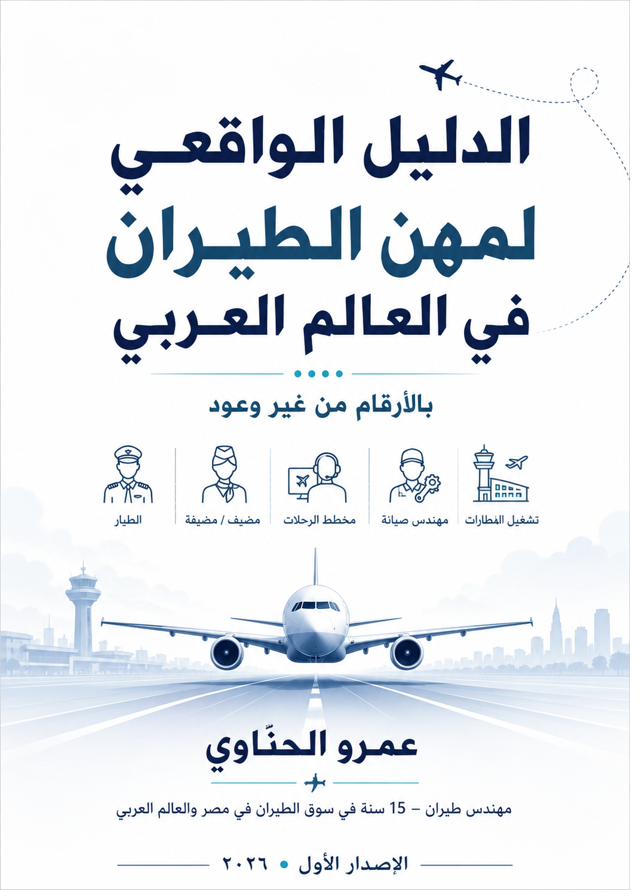 غلاف الدليل الواقعي لمهن الطيران في العالم العربي